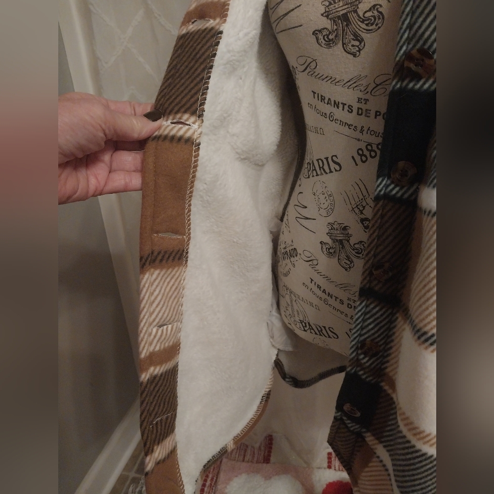 Plaid Flannel Button-Up Shacket - image 6